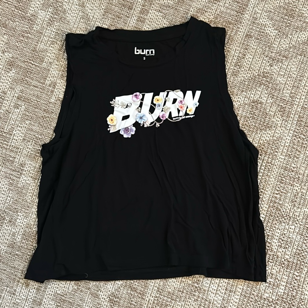 Burn Bootcamp Floral Logo Tank